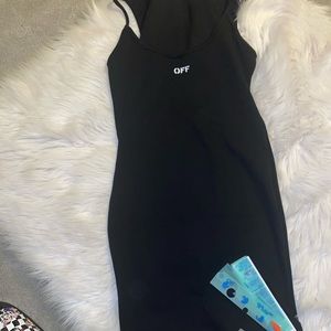 Off White tank dress, never worn, new with tags